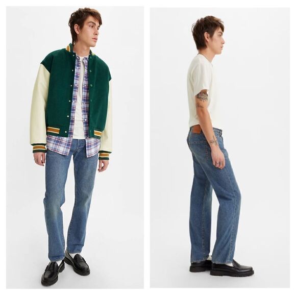 Levi’s 501 Classic Original Fit Straight Leg Button-fly Jeans - Picture 1 of 14